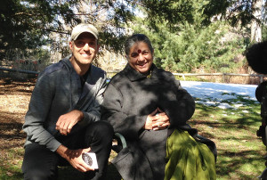 Filmmaker Sean Kaminsky with Vandana Shiva